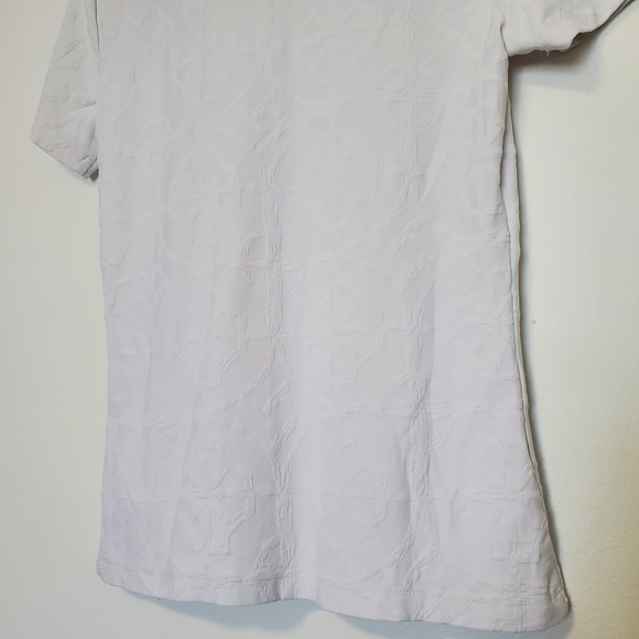 J. MClaughlin White Pattern Short Sleeve Tee Shirt - Picture 6 of 8